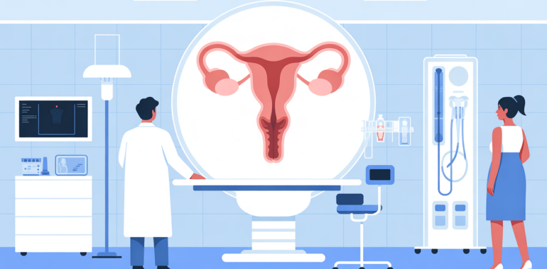 salle radiologie stylisée hystérosalpingographie douleur