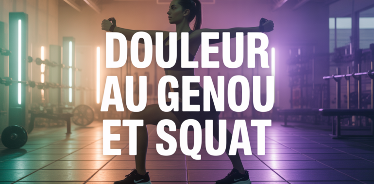 Mal aux genoux sport squat femme salle