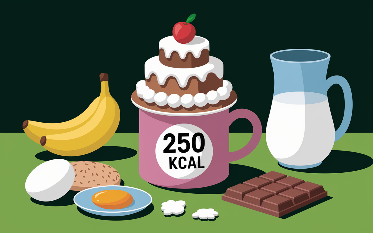 mug cake healthy peu calorique 250 kcal ingredients autour