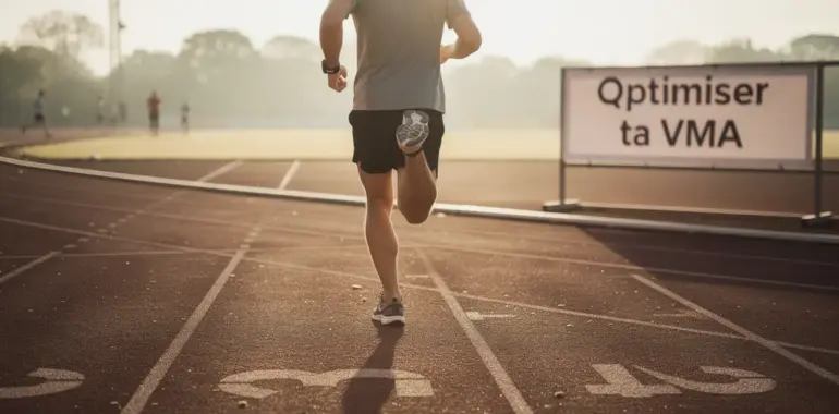Coureur sur piste optimisant VMA sécurité