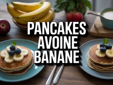 table petit dejeuner pancake flocon d'avoine banane regime