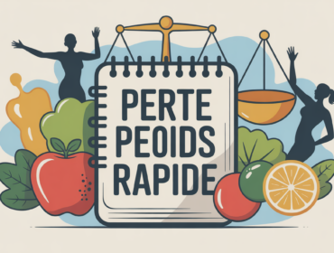 Perdre du poids rapidement savoirmaigrir.fr, illustration carnet nutrition et silhouettes