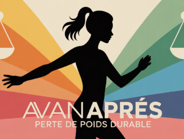 perte de poids avant apres femme stylisée