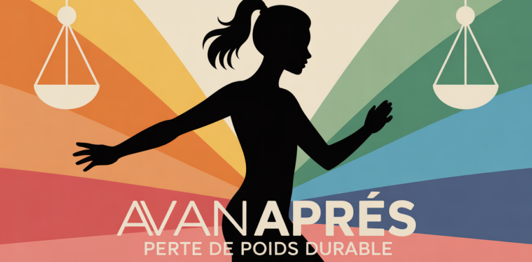 perte de poids avant apres femme stylisée