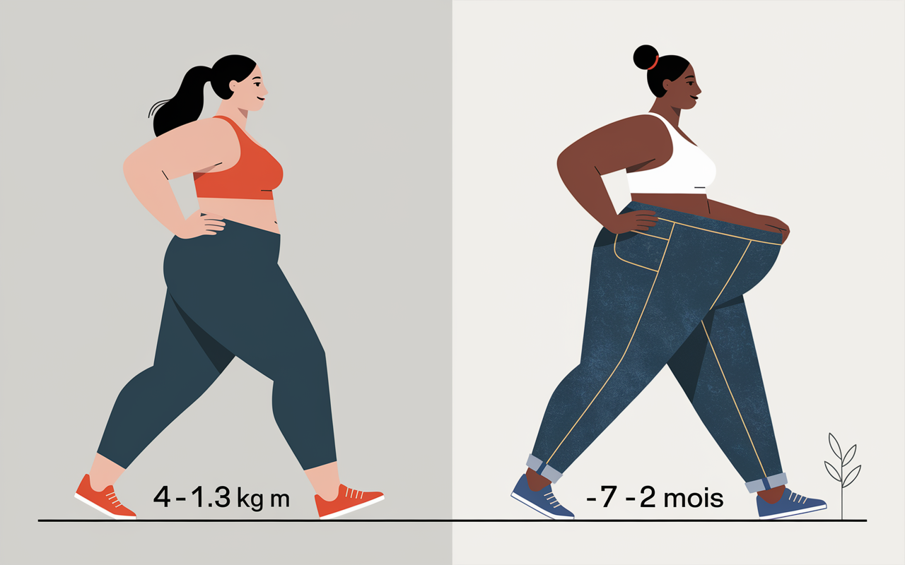 perte de poids avant apres silhouette jean