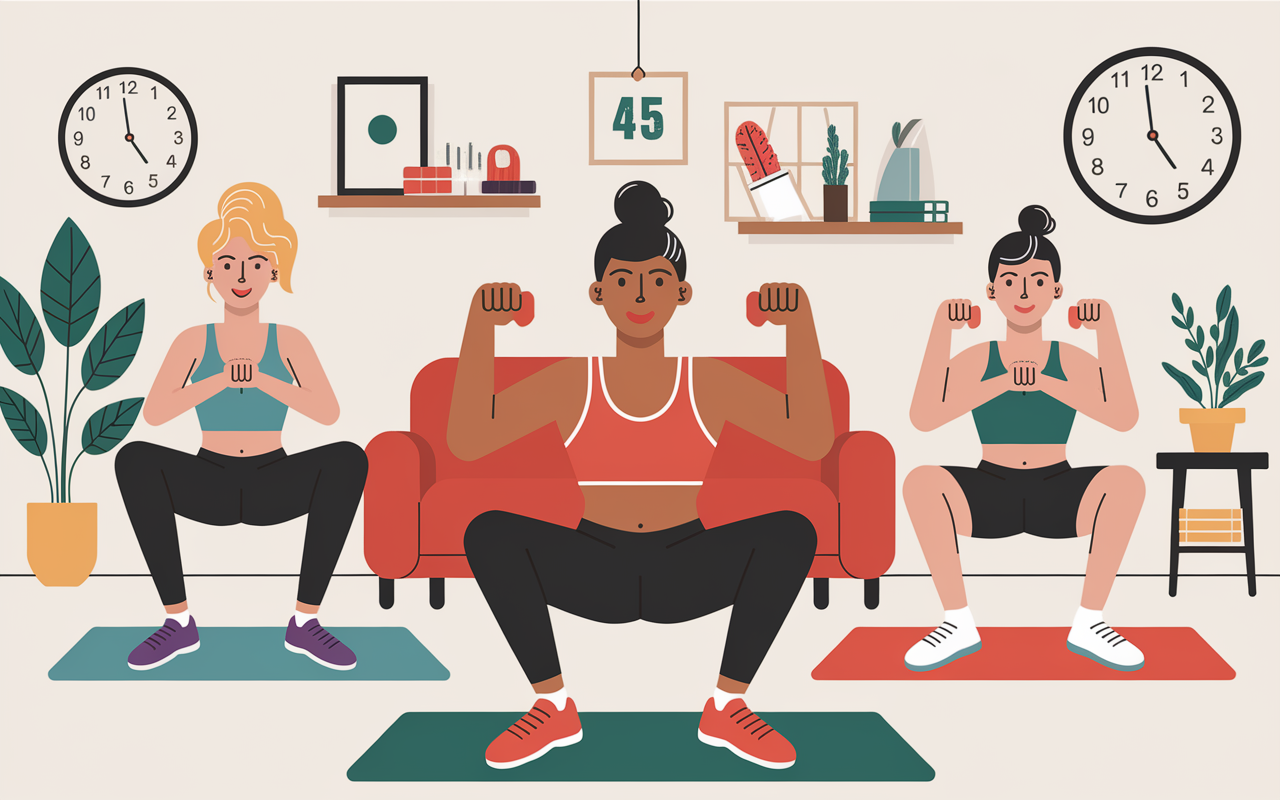 programme full body 3x semaine squat pompe crunch