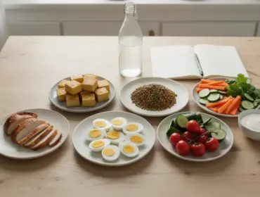 Table repas riche en protéines perte de graisse et suivi