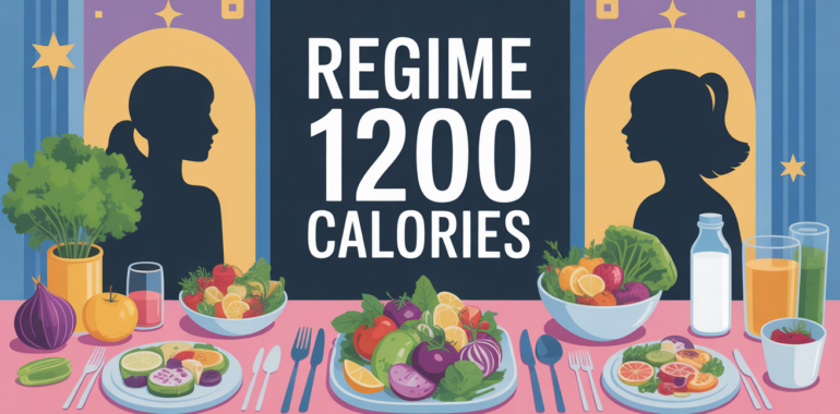 table regime a 1200 calories plats sains modernes