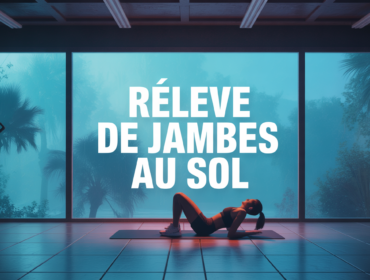releve de jambes au sol sur tapis salle de sport