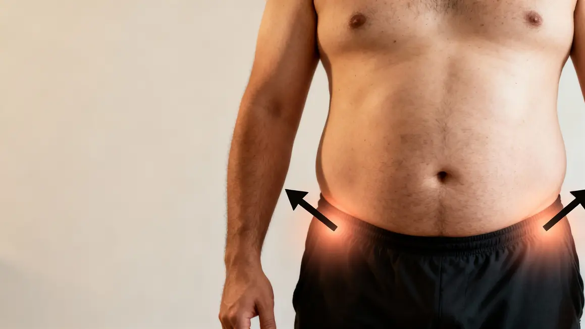 zones graisseuses hanches homme schema