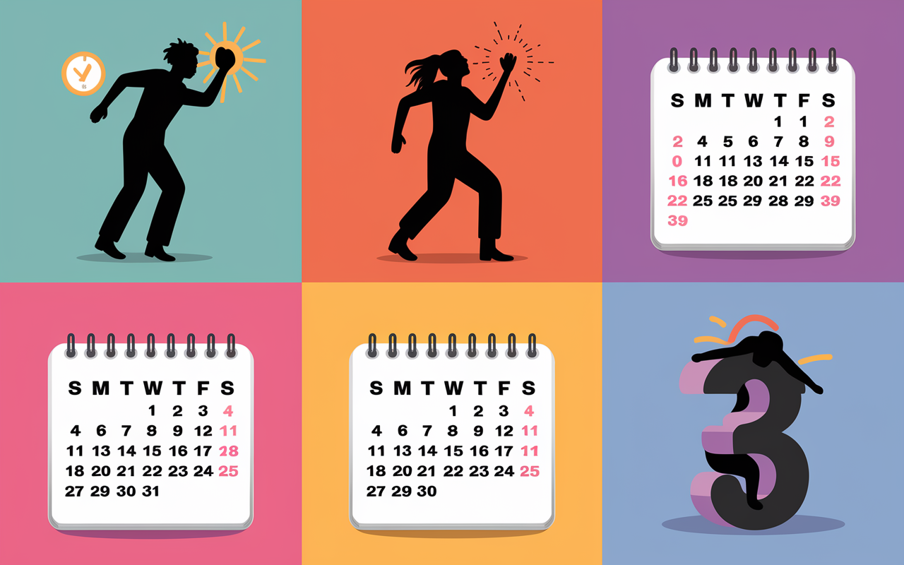 sport 3 fois par semaine resultat silhouettes calendrier