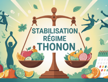 scene stylisee stabilisation du regime thonon balance aliments sains
