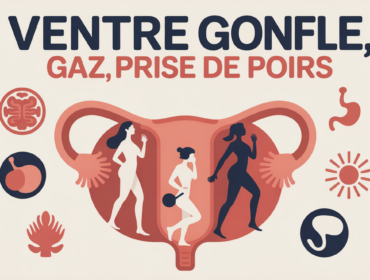 Illustration ventre gonfle gaz prise de poids silhouettes bien etre digestion