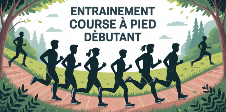 illustration entrainement a la course debutant en nature