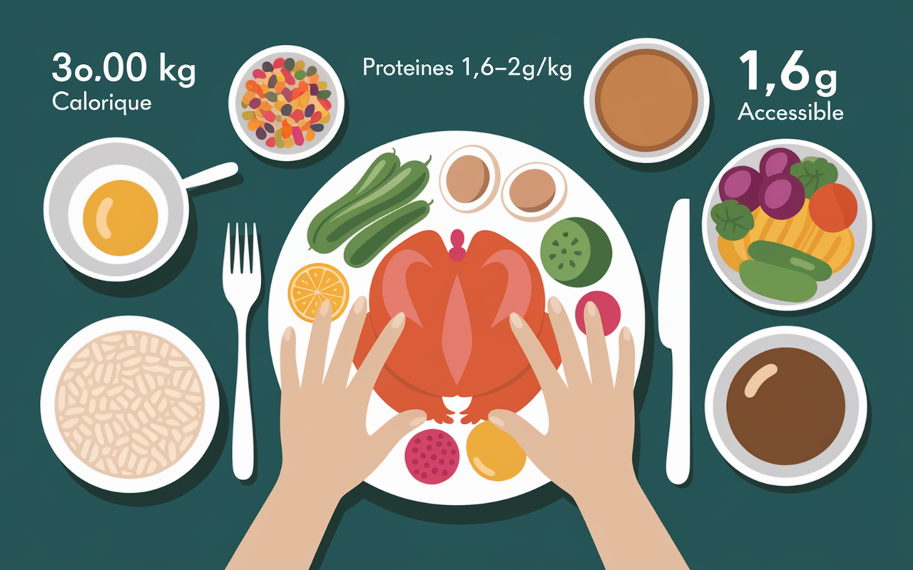 programme prise de masse debutant repas calorie proteine