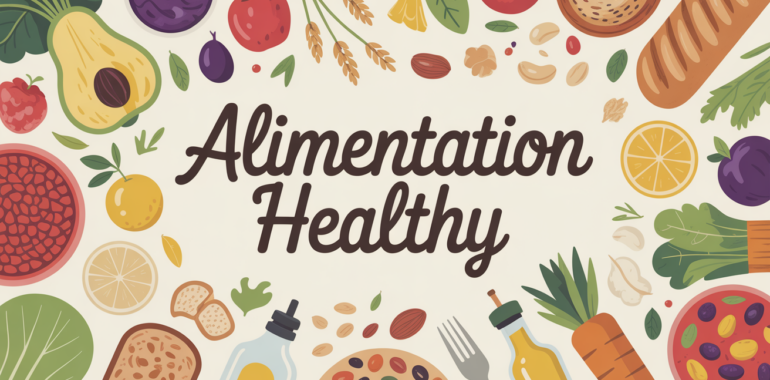 Grande table avec aliments frais, ambiance santé, nourriture healthy