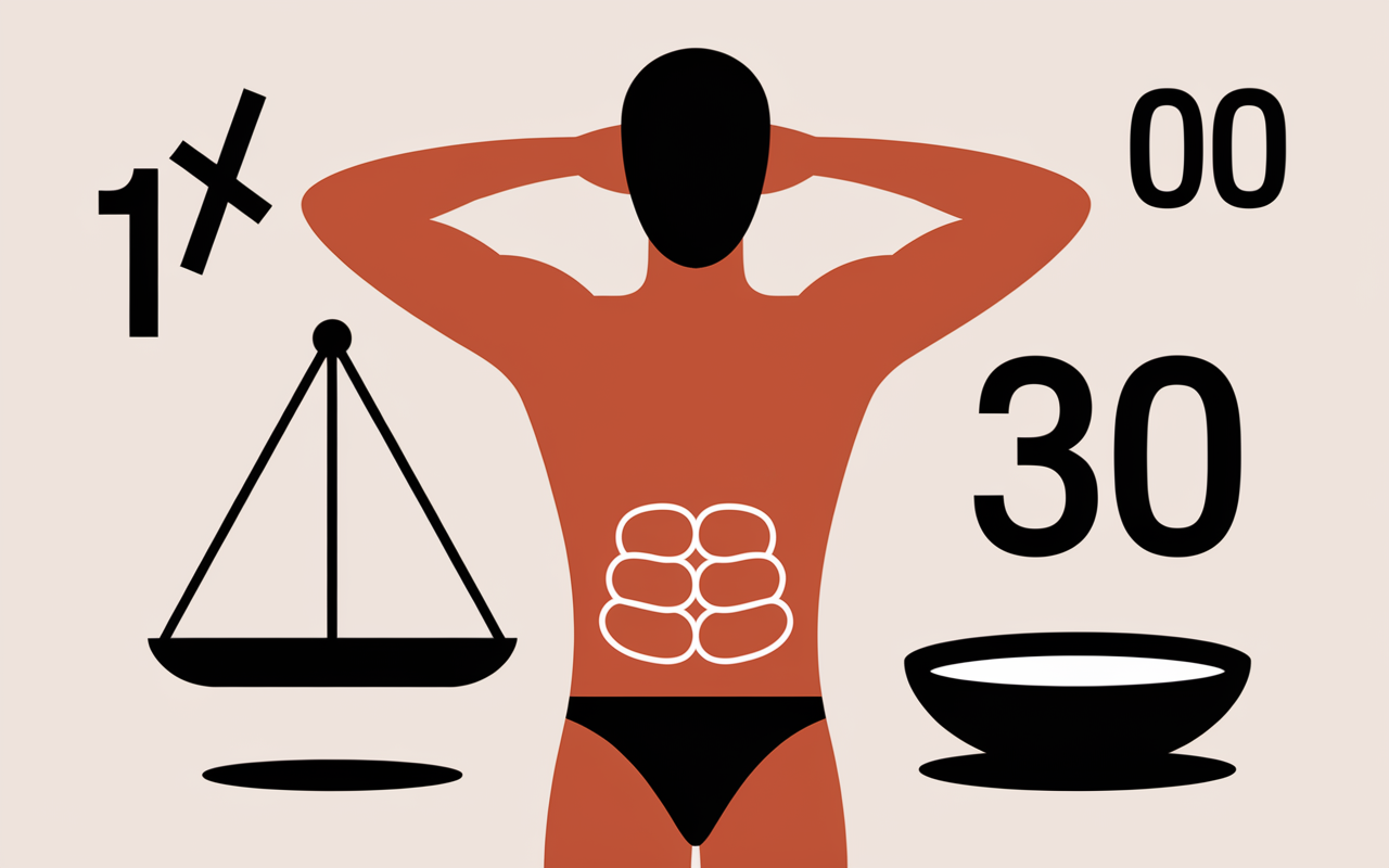 100 abdos par jour efficacité ventre plat illustration