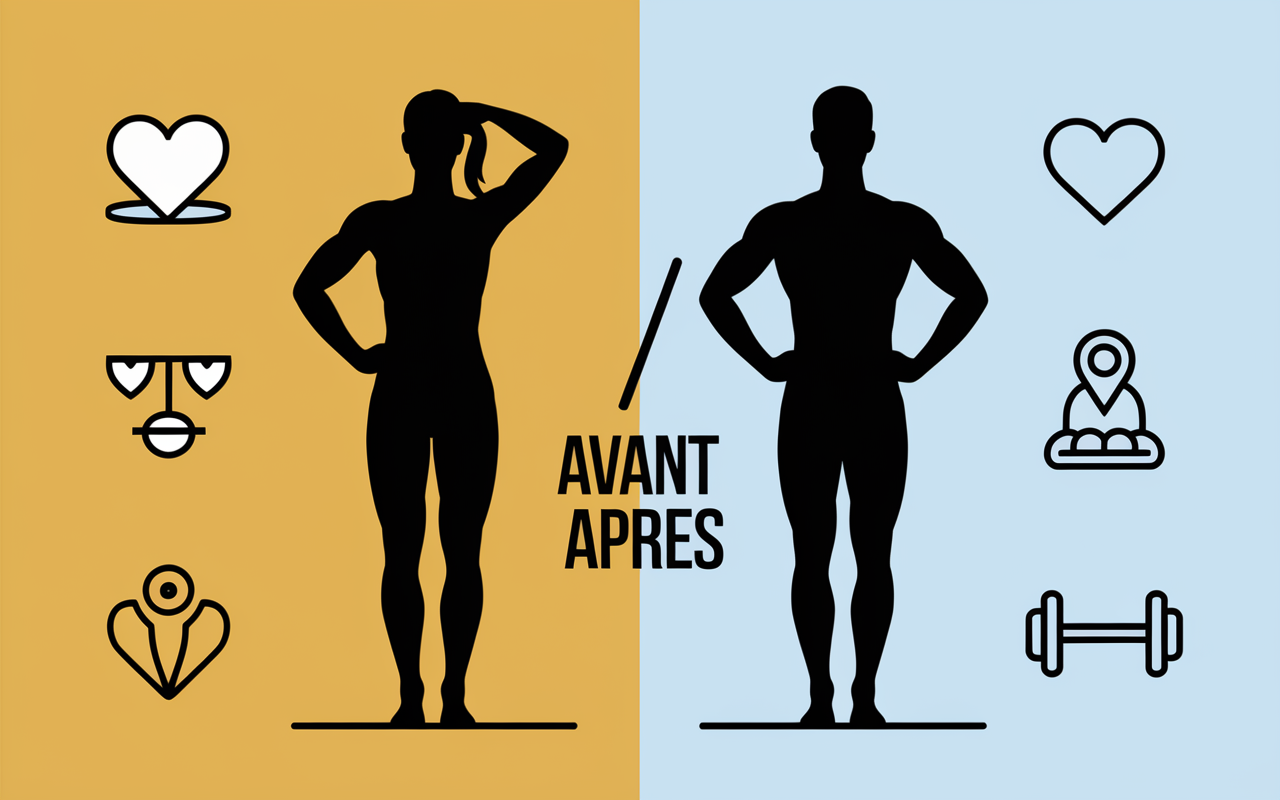 Avant apres 30 minutes de sport par jour effets resultat