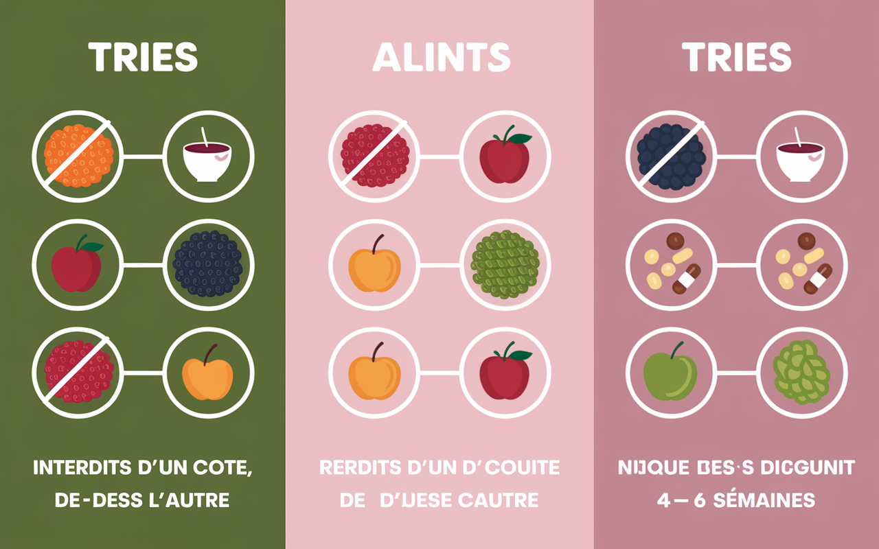 Tableau regime fodmap, aide pour la digestion