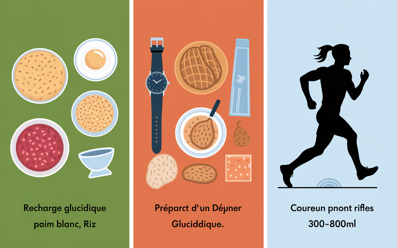 scene plan alimentation pour un semi marathon