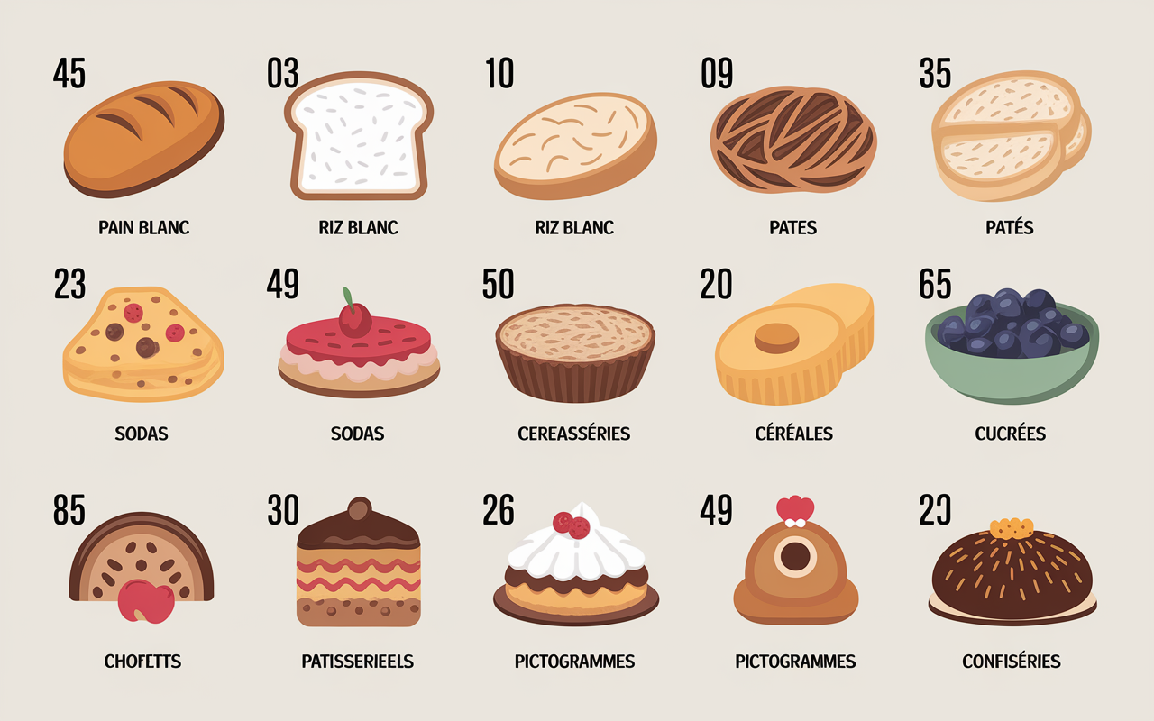 aliments riches en glucides a eviter IG aliments sucrés