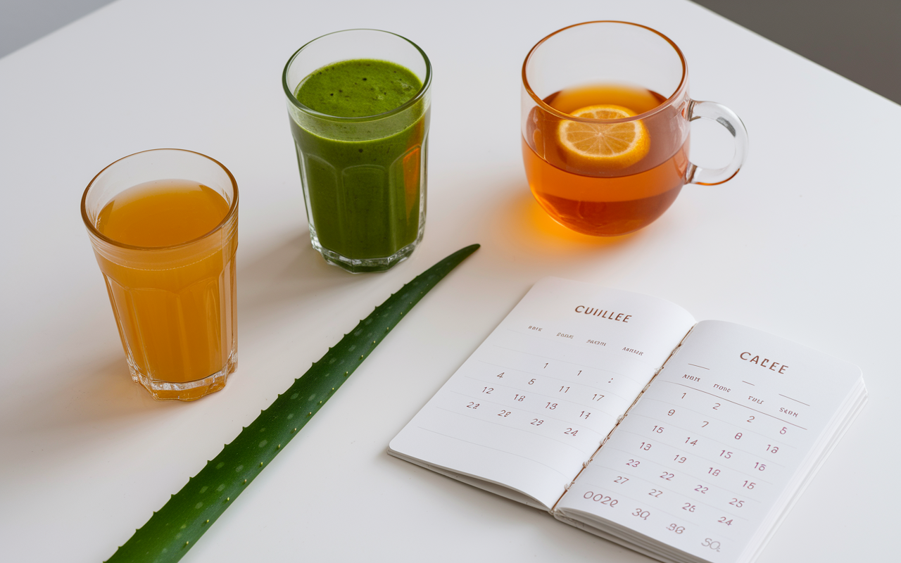 aloe vera maigrir boissons routine table