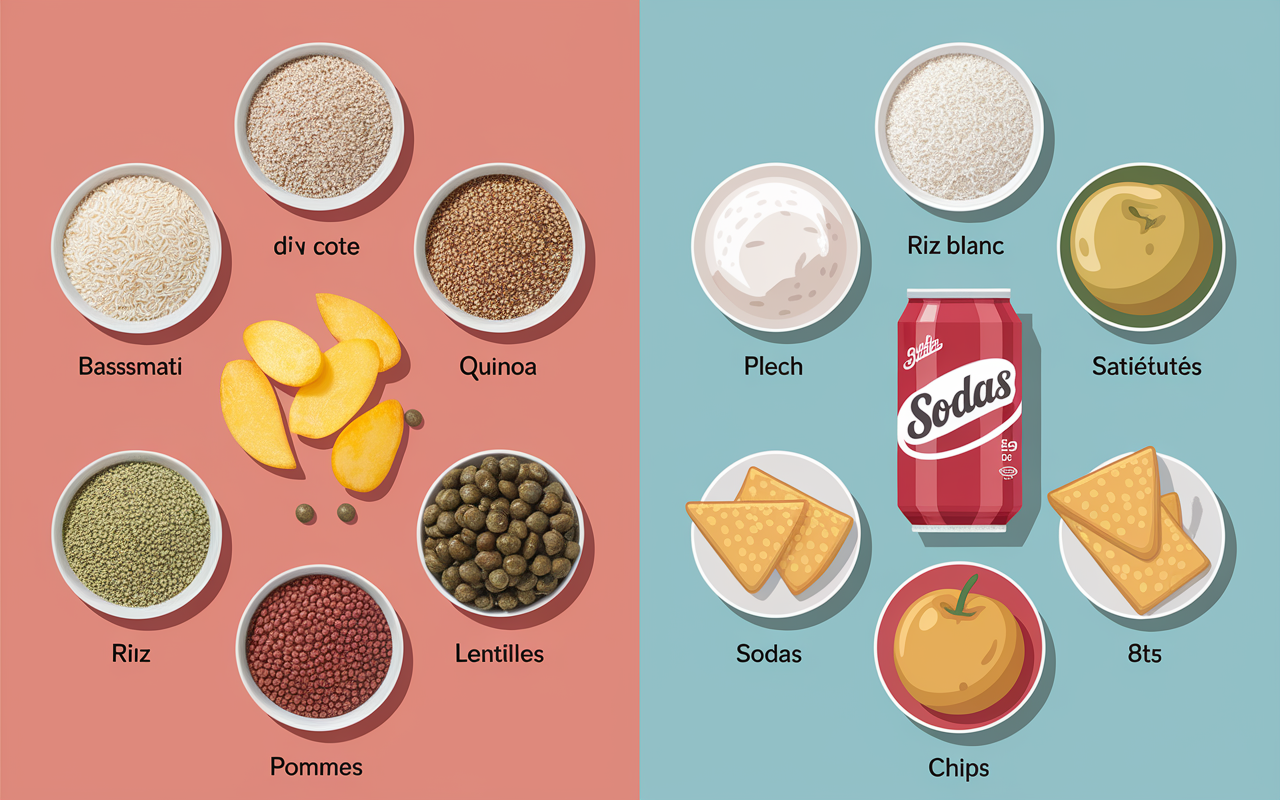 tableau aliments bons glucides pour maigrir