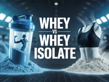 scene motivante avec whey et isolate au gym