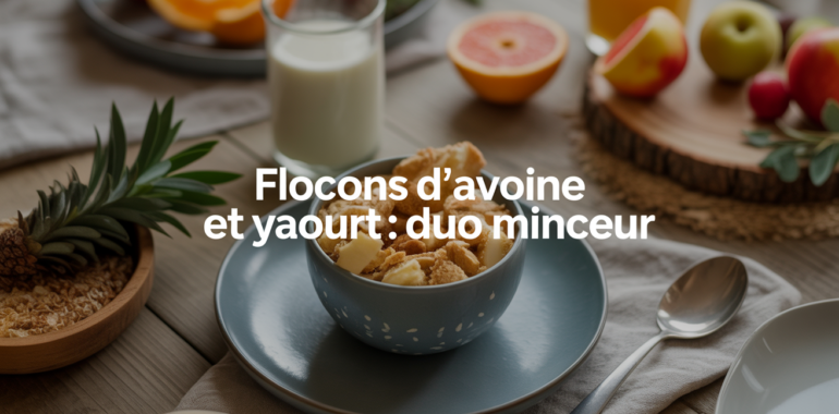 flocon d avoine et yaourt pour maigrir sur table de petit dejeuner