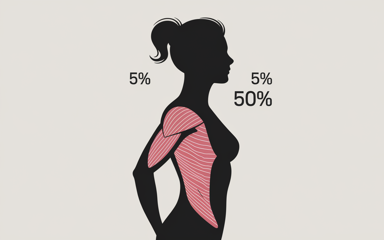 graphique fonte musculaire et perte de poids âge