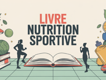 mise en scène livre sur la nutrition sportive avec table et sportifs
