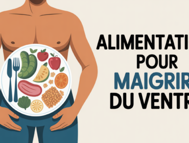 Illustration stylisée maigrir du ventre alimentation
