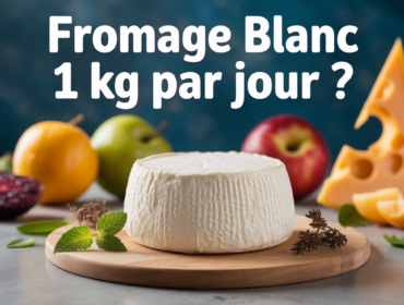 bol fromage blanc avec haltères et fruits