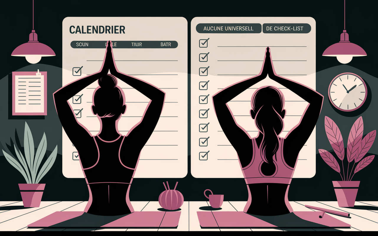 Motivation musculation silhouettes devant calendrier