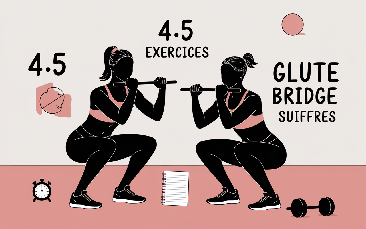 muscler fesses et cuisses exercices illustration chrono