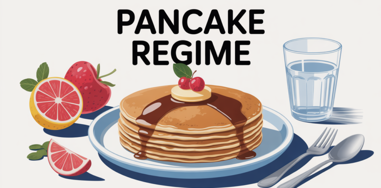 Pancake regime assiette et fruits frais