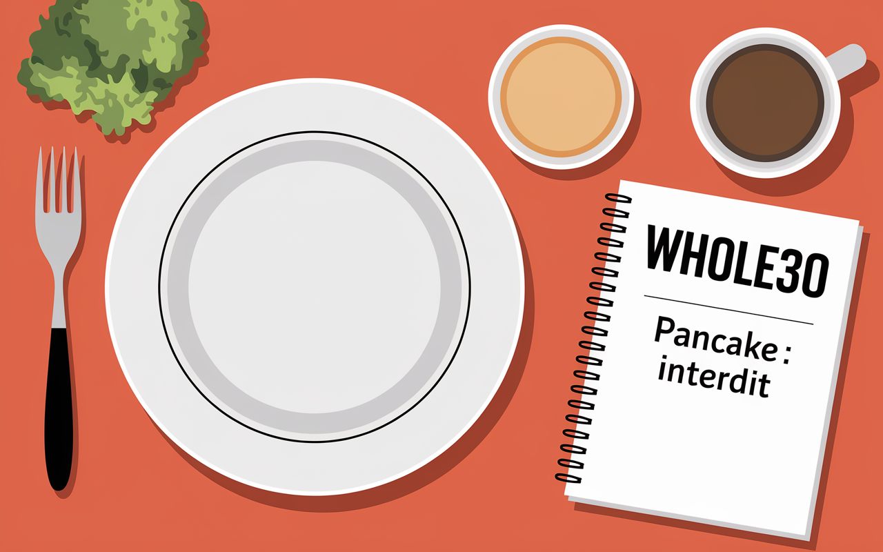 Pancake regime whole30 illustration carnet