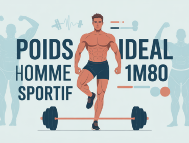 Silhouette athletique sur balance poids ideal homme 1m80 sportif