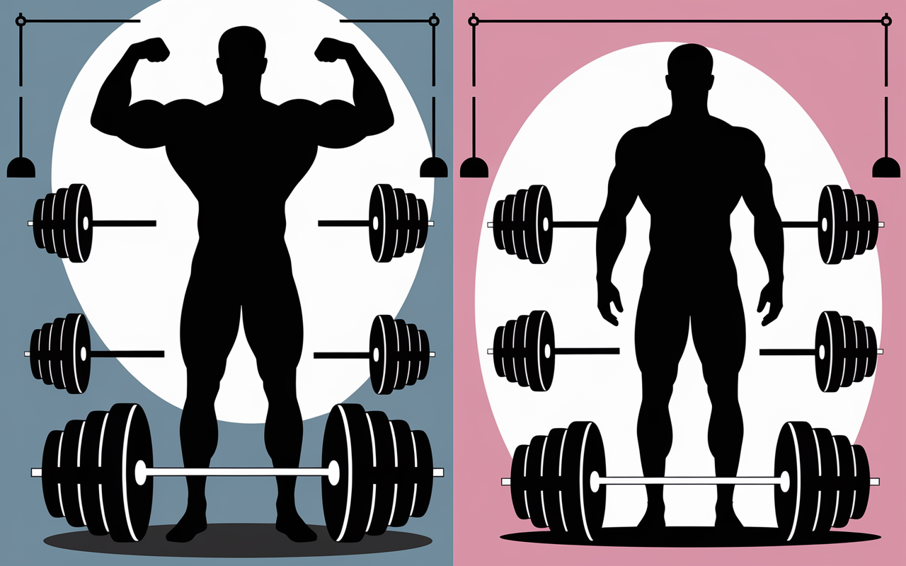 Deux silhouettes comparaison poids ideal homme 1m80 sportif