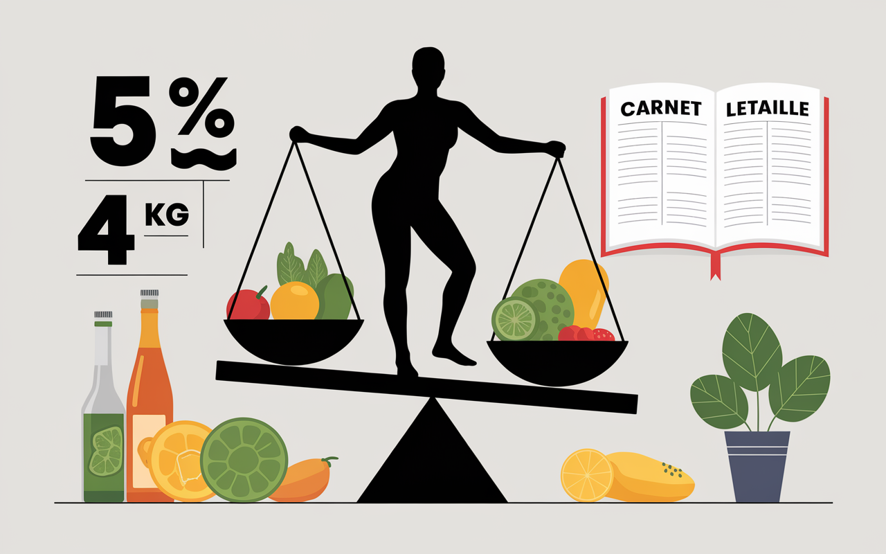 pourquoi je maigris alors que je mange courbe descendante chiffres