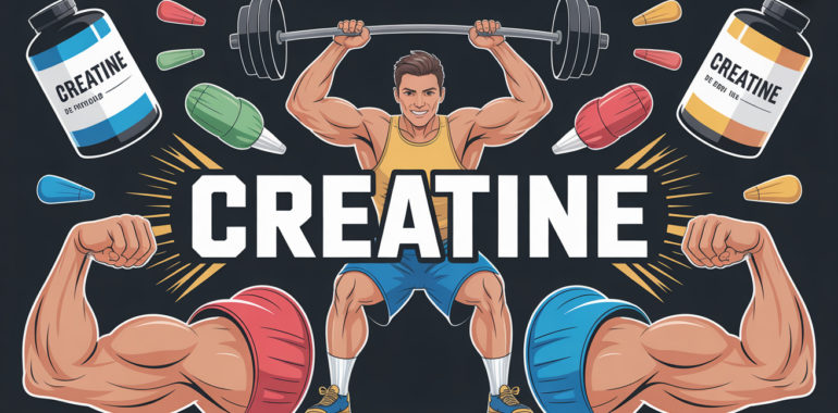 Sportif musculation prise de masse creatine