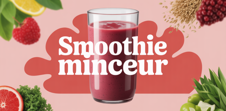 smoothie perte de poids ingredients frais autour verre