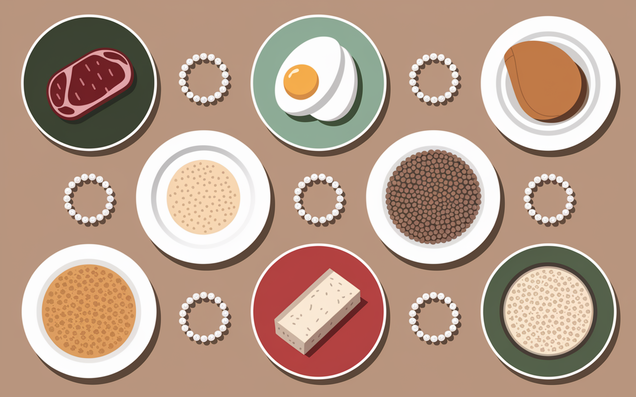 aliments et acides amines assiette aliments