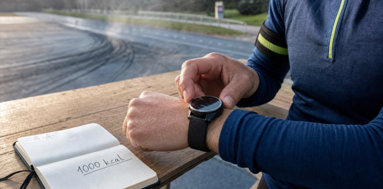Bruler 1000 calories par jour : coureur et montre connectée, 1000 kcal