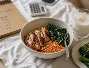 Combien de proteine par jour pour une femme pour maigrir : 1,5 g/kg, poulet et lentilles