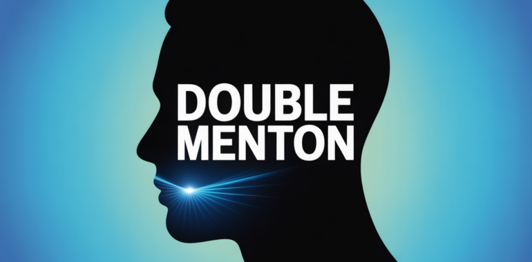 visuel comment perdre du double menton silhouette profil
