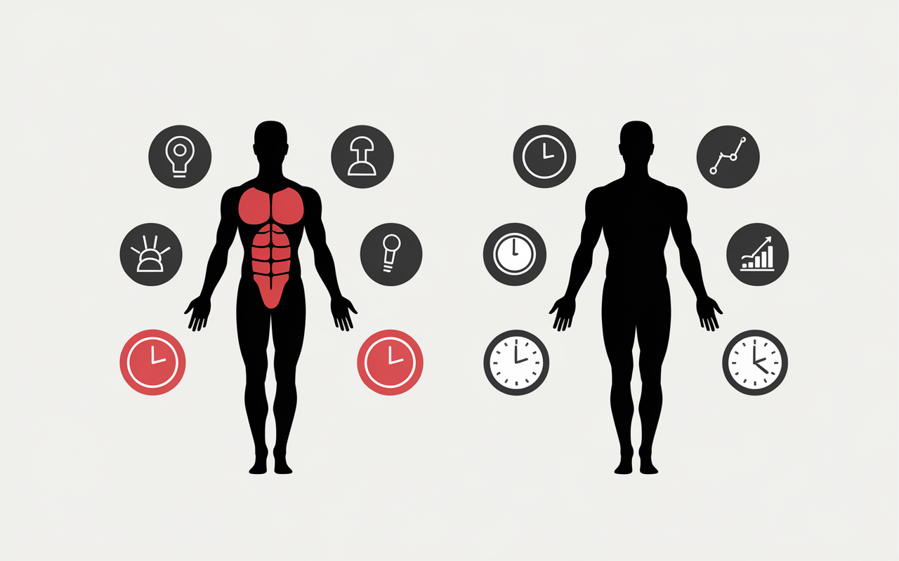 courbatures apres musculation bon signe silhouette graphique