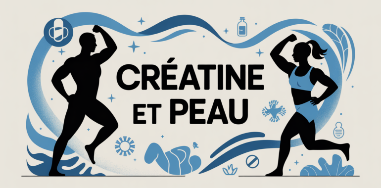 creatine effet sur la peau illustration silhouettes sport