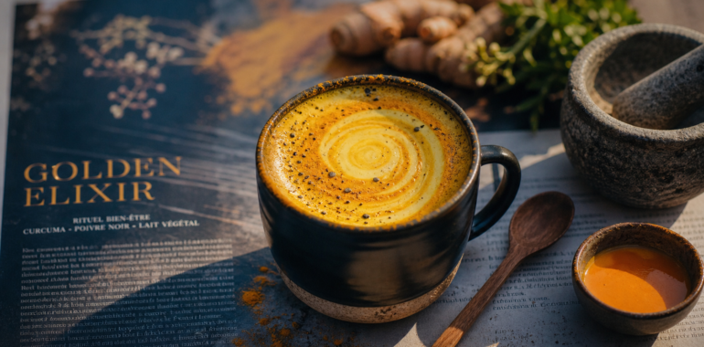 Curcuma et perte de poids : Golden latte au curcuma, poivre noir et curcumine
