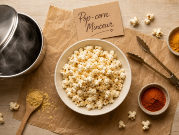 Le pop corn fait il grossir : bol de pop-corn nature